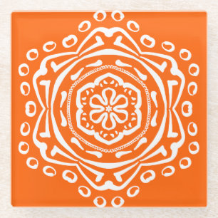 Poppy Mandala Glasuntersetzer