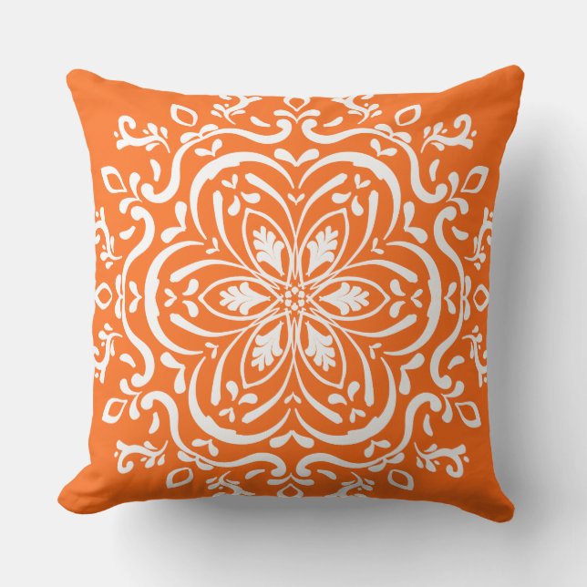 Poppy Mandala Kissen Für Draußen (Vorderseite)