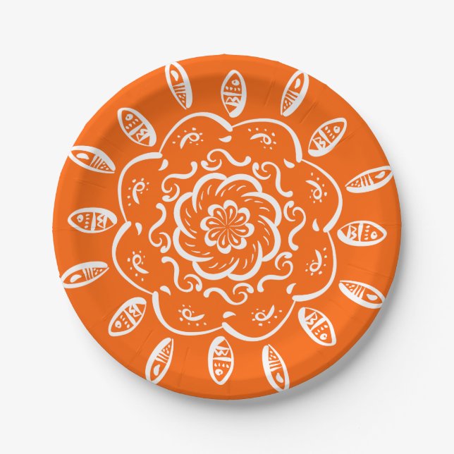 Poppy Mandala Pappteller (Vorderseite)