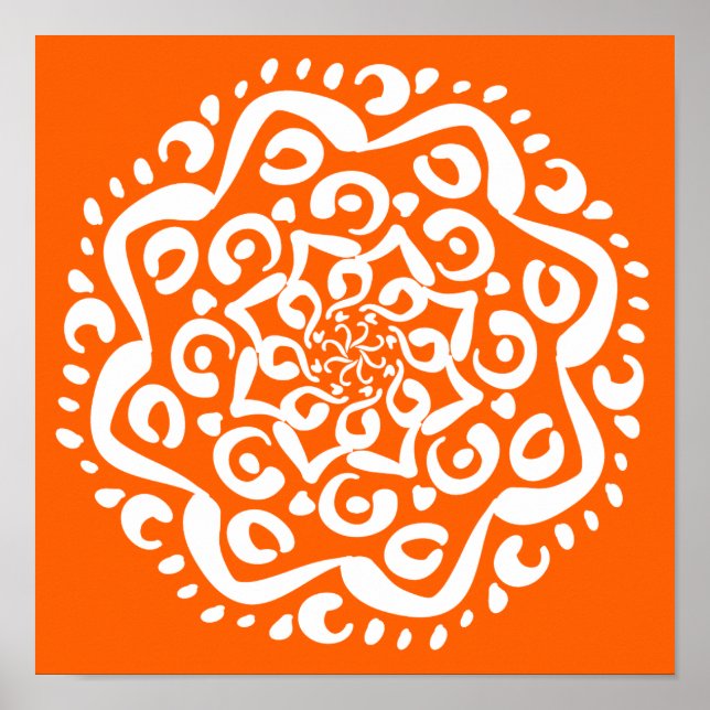 Poppy Mandala Poster (Vorne)