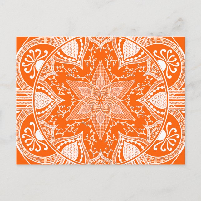 Poppy Mandala Postkarte (Vorderseite)