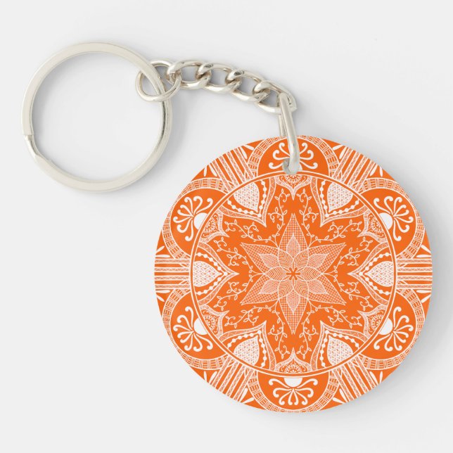 Poppy Mandala Schlüsselanhänger (Vorderseite)