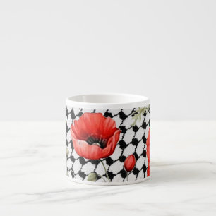 Poppy mit palästinensischer Hattah Expresso-Tasse Espressotasse