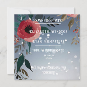 Poppy of Liebe" Einladung zur Hochzeitsfeier