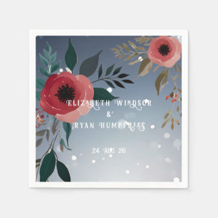 Poppy of Liebe" Einladung zur Hochzeitsfeier Serviette