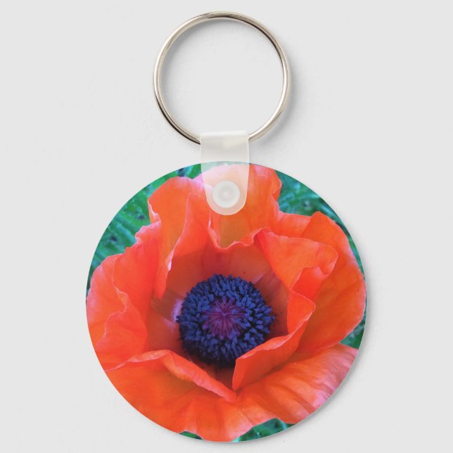 POPPY Oriental Red Orange — Schlüsselanhänger (Vorderseite)