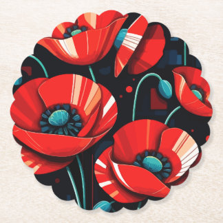 Poppy Papaver flowers Untersetzer