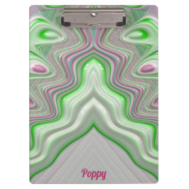 POPPY ~ PASTEL 3D! Rosa, grüne und weiße GLOSSY Klemmbrett