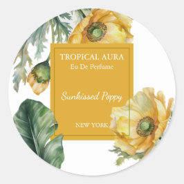 Poppy Perfume Label Runder Aufkleber