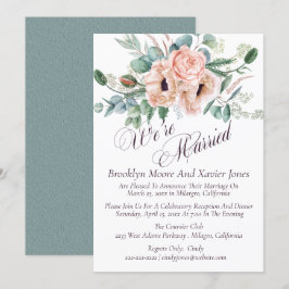 Poppy Radiance Wir sind Verheiratete Hochzeitsankü Einladung