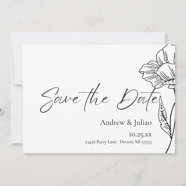 Poppy Save The Date (Vorderseite)