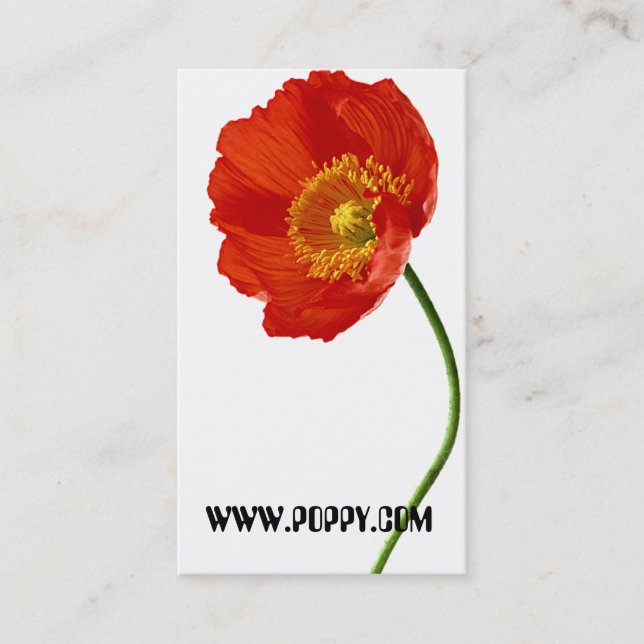 Poppy Simplicity Visitenkarte (Vorderseite)