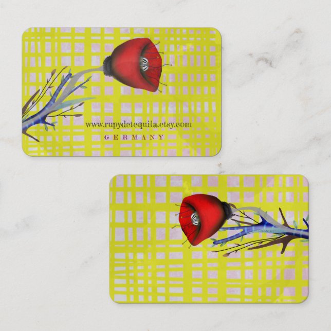 Poppy-Visitenkarten Visitenkarte (Vorne/Hinten)