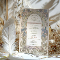 Poppy Wedding Einladungen Jugendstil von Mucha