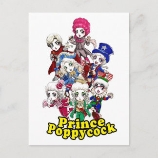 Poppycock Party Postkarte