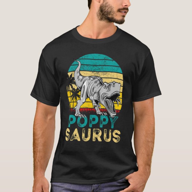 Poppysaurus Rex Dinosaur Poppy Saurus Family Match T-Shirt (Vorderseite)