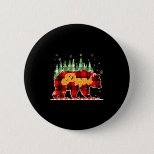 Pops Bär Weihnachten Rot Schwarz Kariert Familie P Button