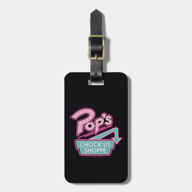 Pops Chock'Lit Shoppe Pink-Logo Gepäckanhänger (Vorderseite vertikal)
