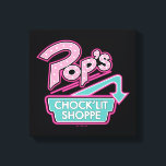 Pops Chock'Lit Shoppe Pink-Logo Leinwanddruck<br><div class="desc">Riverdale | Pops Chock'Lit Shoppe Logo in Rosa und Blau.</div>