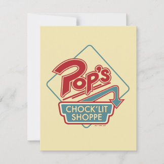 Pops Chock'Lit Shoppe Rotes Logo Mitteilungskarte