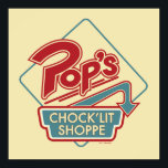 Pops Chock'Lit Shoppe Rotes Logo Poster<br><div class="desc">Riverdale | Pops Chock'Lit Shoppe Logo in rot und blau.</div>