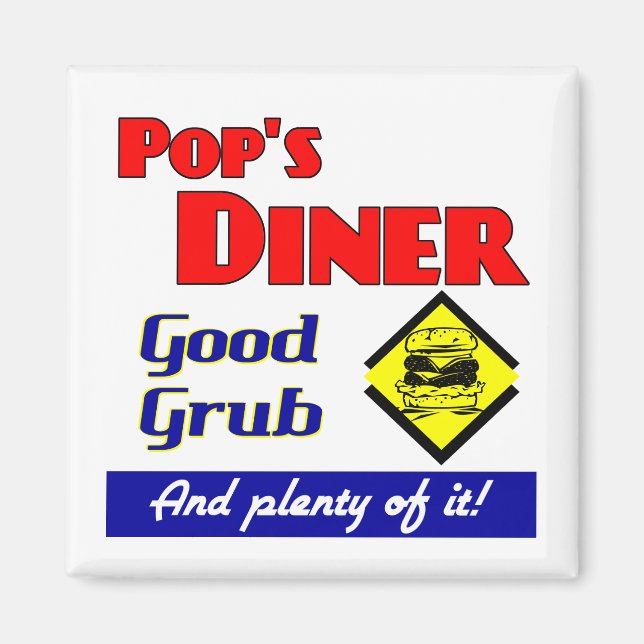 Pops Diner Kitchen Art Magnet (Vorne)