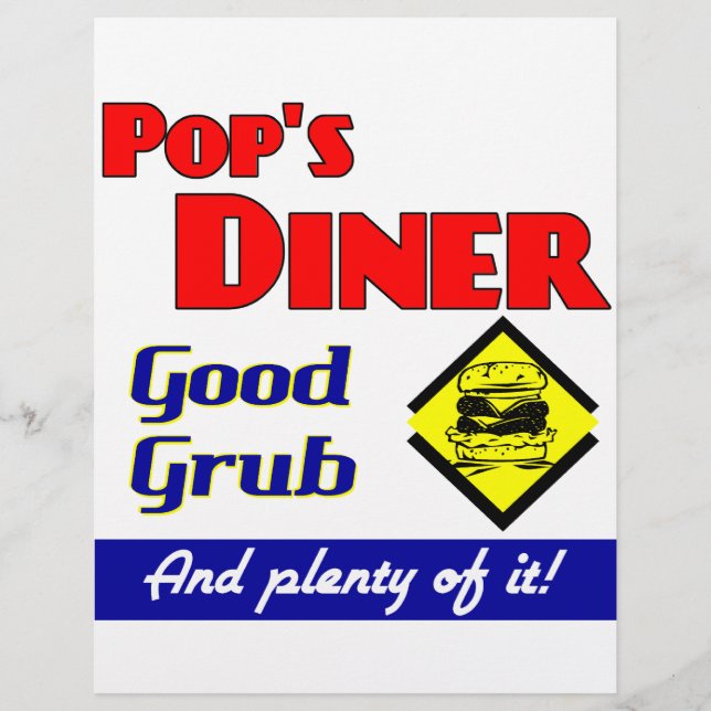 Pops Diner Küchenkunst Flyer (Vorne)
