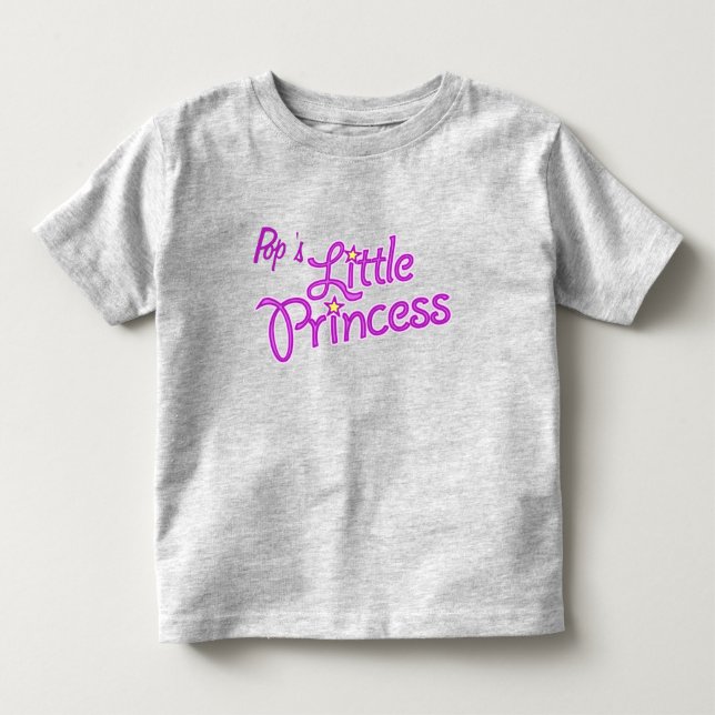 Pops kleine Prinzessin-Grafik-Girl rosa oben Kleinkind T-shirt (Vorderseite)