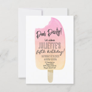 Popsicle Anniversaire Fête Été Invitation modifiab