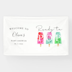 Popsicle Baby Dusche Bereit zum Pop Willkommen Banner