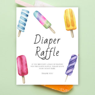Popsicle-Baby-Party - Windel-Raffle-Poster Poster
