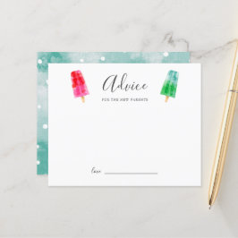 Popsicle Baby Shower Advisor für die neuen Eltern