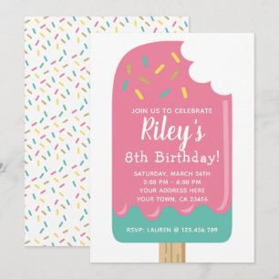 Popsicle Birthday Einladung