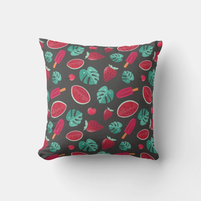 Popsicle, Cherry, Strawberry & Watermelon Kissen (Vorderseite)