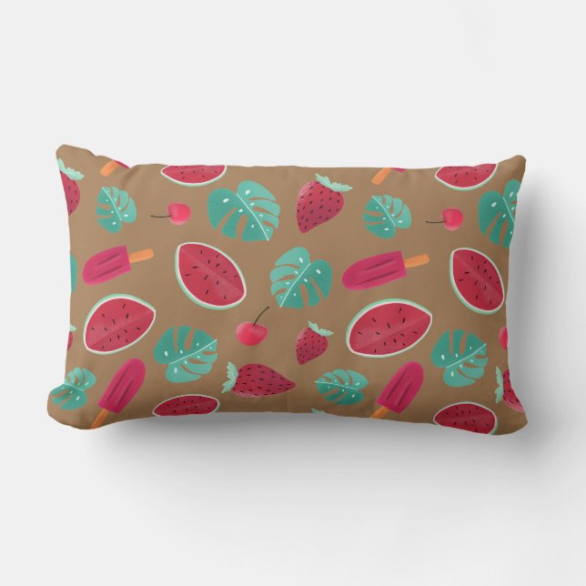 Popsicle, Cherry, Strawberry & Watermelon Lendenkissen (Vorderseite)