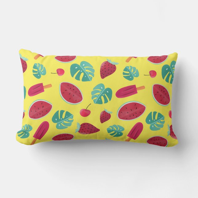Popsicle, Cherry, Strawberry & Watermelon Lendenkissen (Vorderseite)