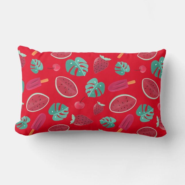 Popsicle, Cherry, Strawberry & Watermelon Lendenkissen (Vorderseite)