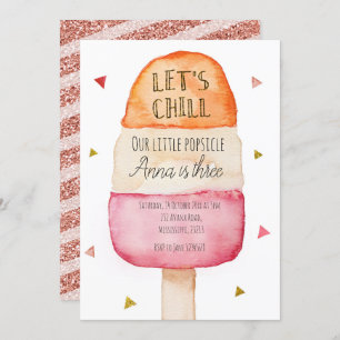 Popsicle coloré amusant Invitation Anniversaire