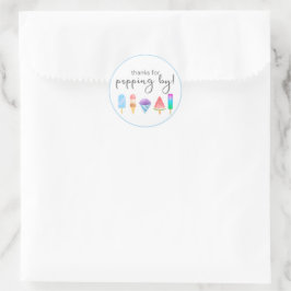 Popsicle Danke Gastgeschenk Stickers