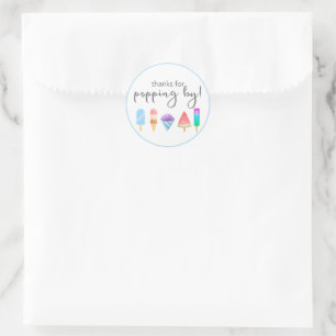 Popsicle Danke Gastgeschenk Stickers