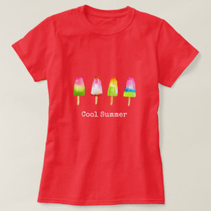 Popsicle Eis block Sommerwasserfarbe niedlich T-Shirt