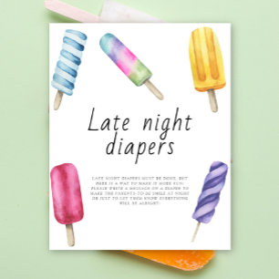 Popsicle-Eis - Späte Nacht Windeln Spiel Poster
