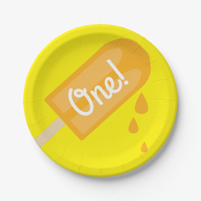 Popsicle-niedlicher Sommer-1. Pappteller (Vorderseite)