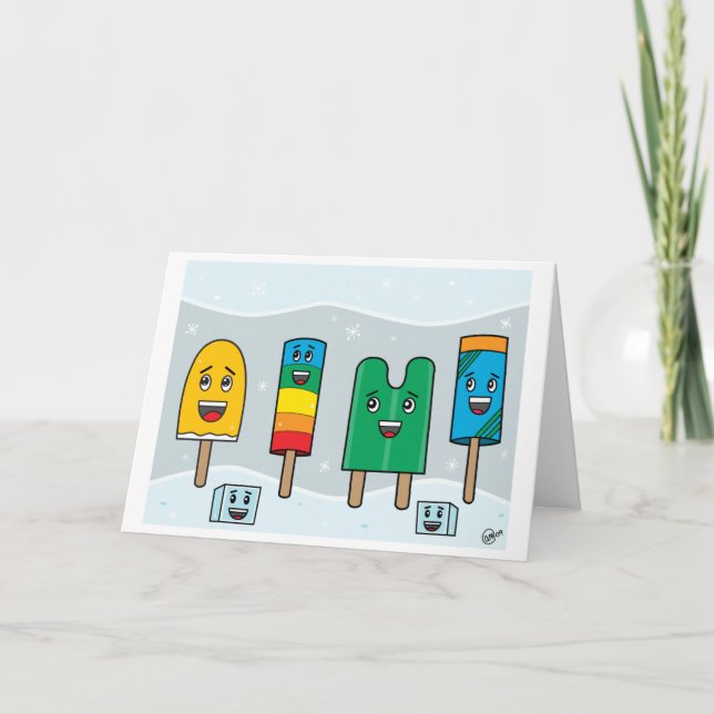 Popsicle-Parade - Gruß-Karte Karte (Vorderseite)