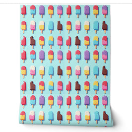 Popsicle Parade in Blue Ice Cream I Tapete