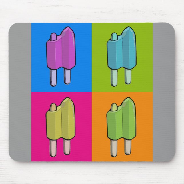 Popsicle-Pop-Kunst Mousepad (Vorne)