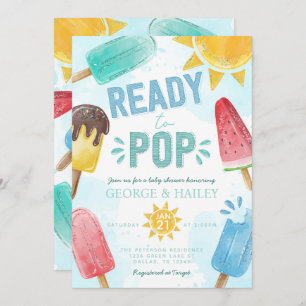 Popsicle Prêt à pop Baby shower Invitation