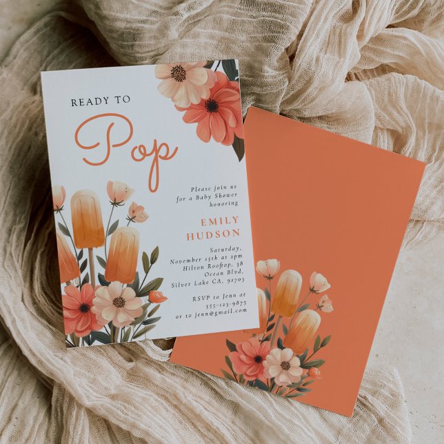 Popsicle Prêt à pop Baby shower Invitation (Créateur téléchargé)