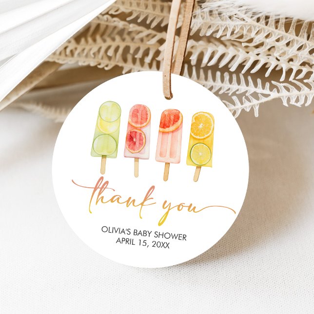 Popsicle Ready to Pop Baby Shower Geschenkanhänger (Popsicle Baby Shower Favor Tags)