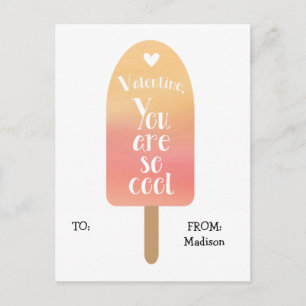 Popsicle School Classroom Valentine Cartes pour en